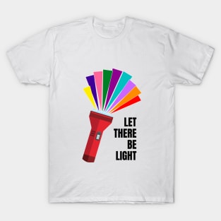 flashlight with rays in Pride colors T-Shirt